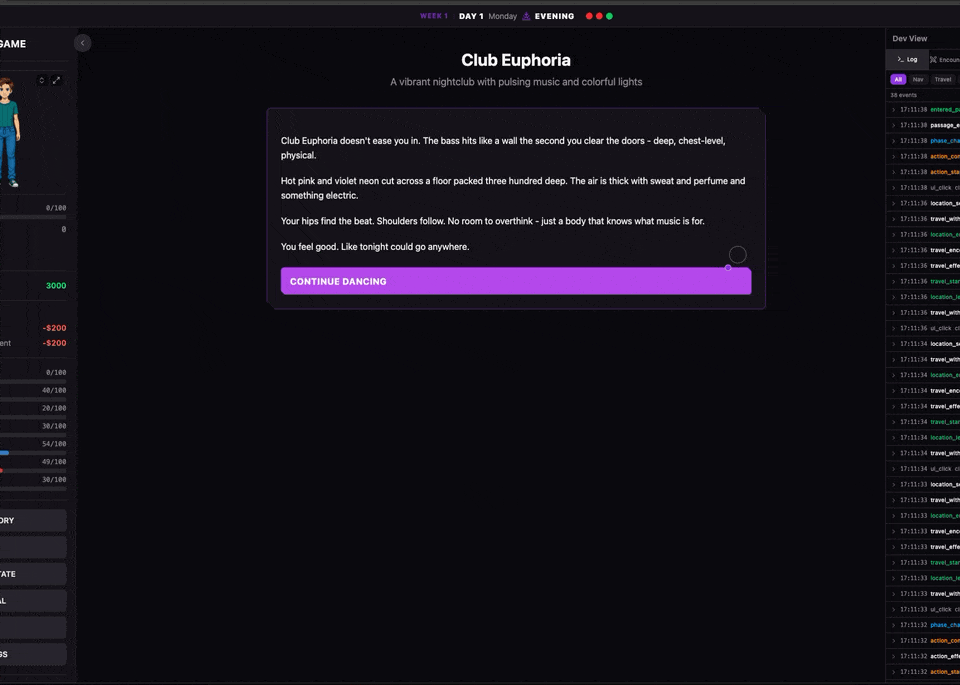Dice roll skill check system