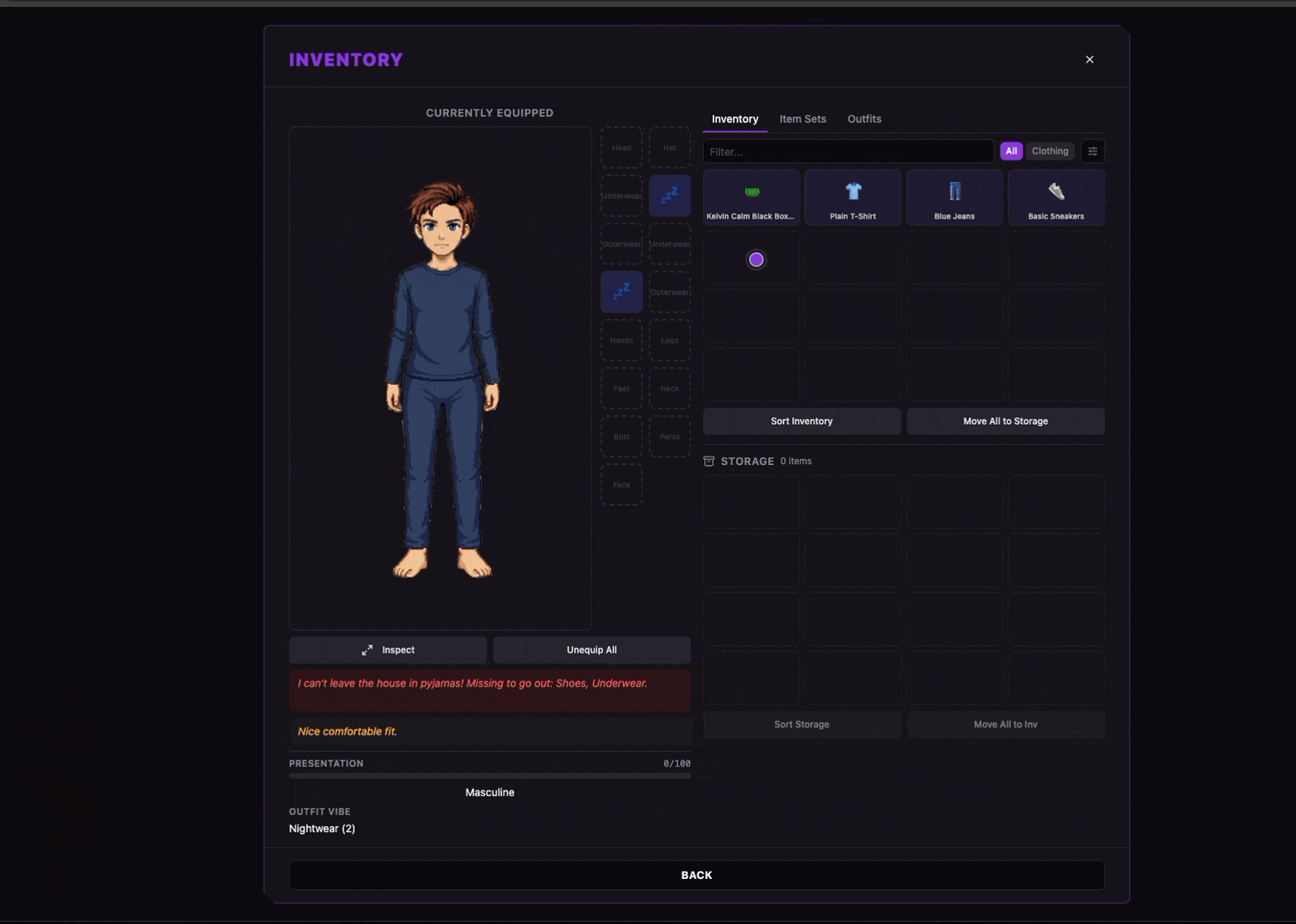 Paperdoll dress-up system